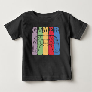 Gamer Retro Game Controller Design Baby T-Shirt