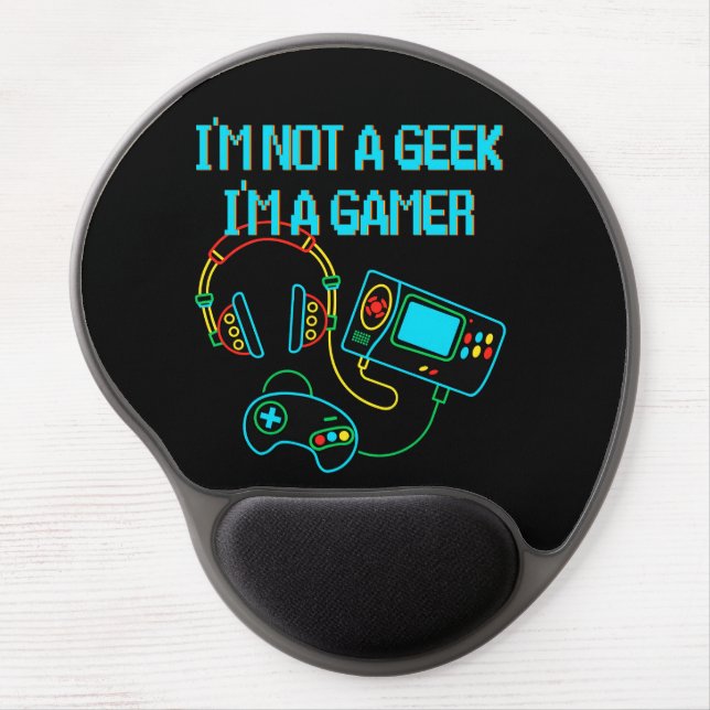 Gamer Retro Neon  Gel Mouse Pad (Front)