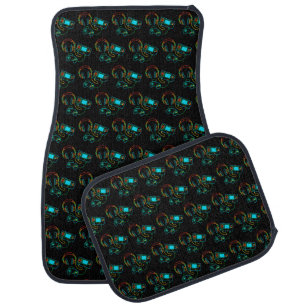 Gamer Retro Neon Pattern  Car Floor Mat