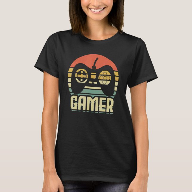 Gamer retro with Gaming console T-Shirt (Front)