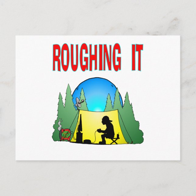 Gamer Roughing It Postcard (Front)
