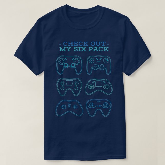 Gamer Six Pack T-Shirt (Design Front)