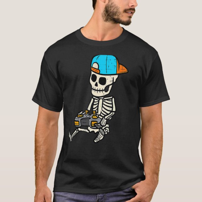 Gamer Skeleton Halloween Costume Boys Men Kids You T-Shirt (Front)