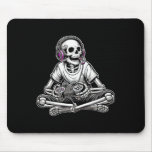 Gamer Skeleton Halloween  Mouse Pad