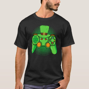 Gamer St Patricks Day Irish Controller Video Game  T-Shirt