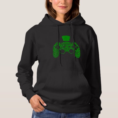 Gamer St Patricks Day Video Game Controller Shamro Hoodie