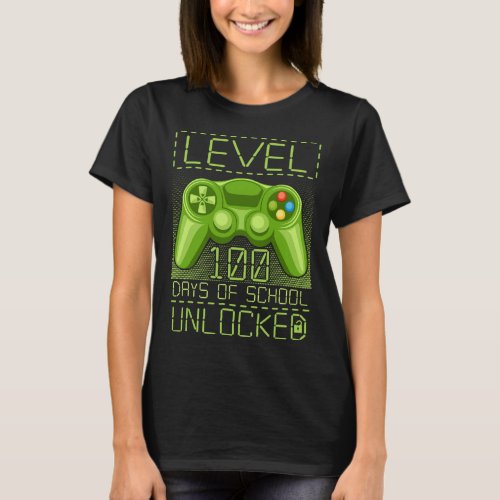 Gamer Student 100th Day 100 Days Of School Teacher T_Shirt