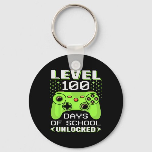 Gamer Student 100th Day Teacher 100 Days Of School Keychain