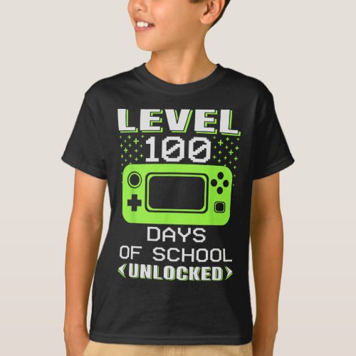 Gamer Student 100th Day Teacher 100 Days Of School T_Shirt