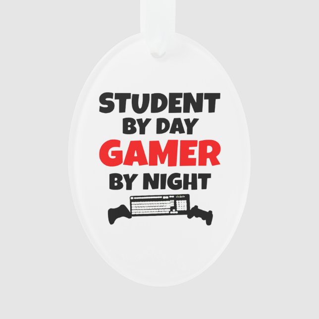 Gamer Student Ornament (Front)