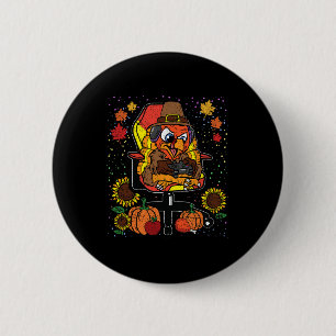 Gamer Thanksgiving Day Gaming Video-game Gamer Button