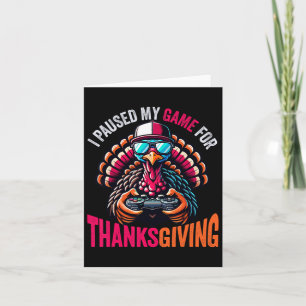 Gamer Thanksgiving Shirt Boys Kids Videogame Gamin Card