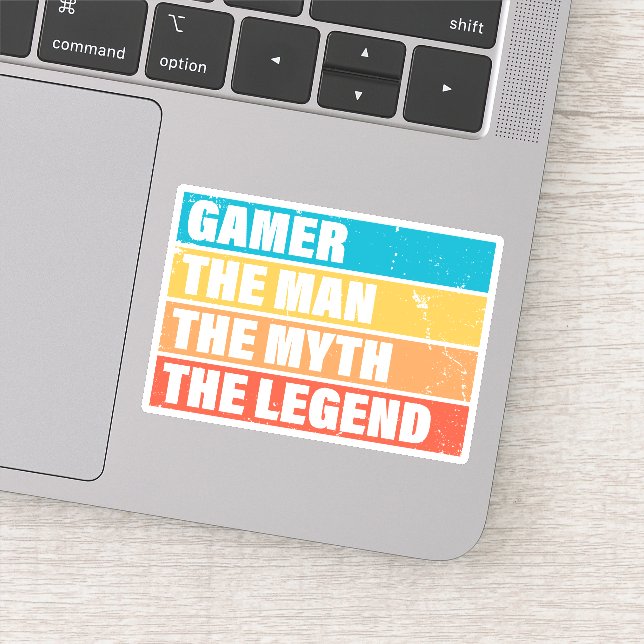 Gamer. The Man. The Myth. The Legend. Sticker (Detail)