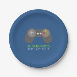Gamer Themed Kids Birthday Party Paper Plates
