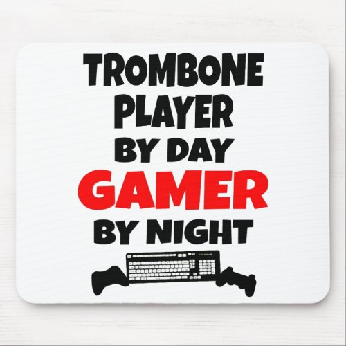 Gamer Trombone Player Mouse Pad