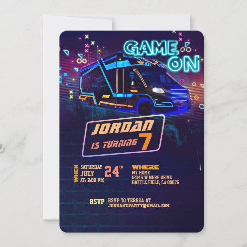 Gamer Truck invitation 