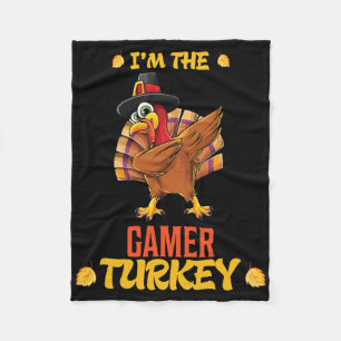 Gamer Turkey Matching Thanksgiving Outfits Couples Fleece Blanket