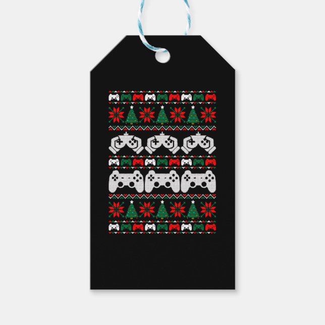 Gamer Ugly Christmas Sweater Gift Tags (Front)