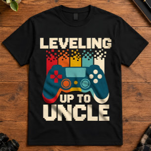 Gamer Uncle Leveling Up To Uncle Baby Reveal T-Shirt