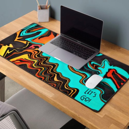 Gamer Unique Modern Abstract Colorful Quote Desk Mat
