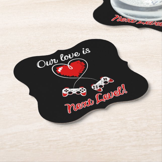 Gamer Valentine Coasters (Angled)