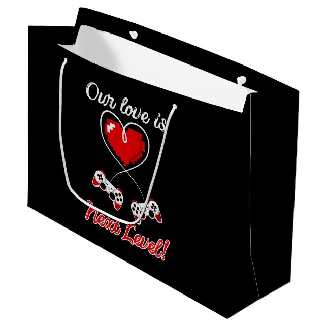 Gamer Valentine Gift Bags (Front Angled)