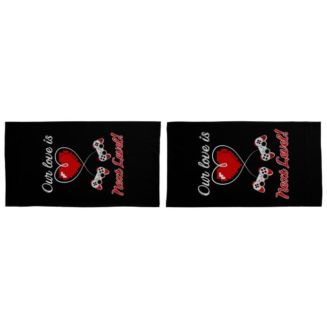 Gamer Valentine Pillowcases (Front-Set)