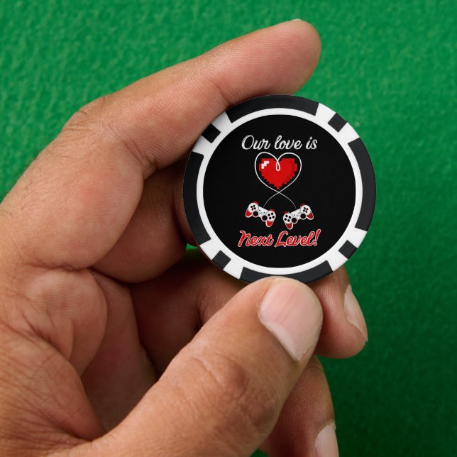 Gamer Valentine Poker Chips (Hand)