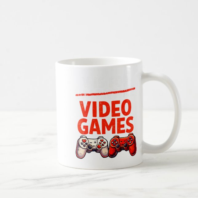 Gamer Valentine V Is For Video Games Valentines Da Coffee Mug (Right)