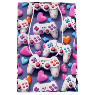 Gamer Valentine's Day Medium Gift Bag