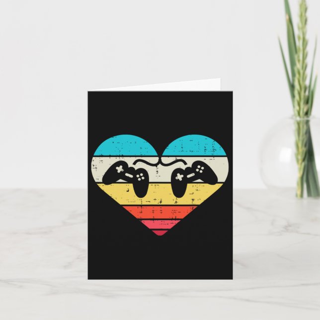 Gamer Valentines Day Men Boys Girl Kids Teen Gamin Card (Front)