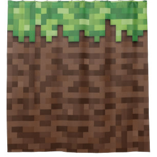 Gamer Video Game Construction Mining Building Shower Curtain