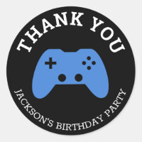 Gamer Video Game Party Thank You Personalized