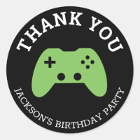 Gamer Video Game Party Thank You Personalized