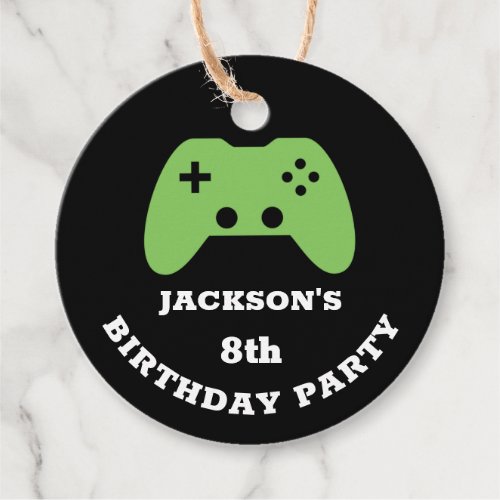 Gamer Video Game Party Thank You Personalized Favor Tags