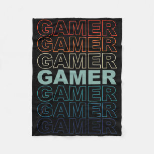 Gamer Vintage Retro Gamers Video Games Gaming Vide Fleece Blanket