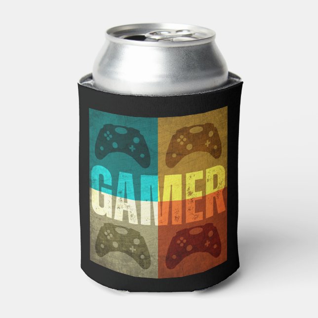 GAMER VINTAGE VIDEO GAME CONTROLLER  CAN COOLER (Can Front)