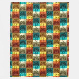GAMER VINTAGE VIDEO GAME CONTROLLER FLEECE BLANKET