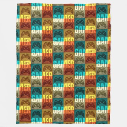 GAMER VINTAGE VIDEO GAME CONTROLLER  FLEECE BLANKET