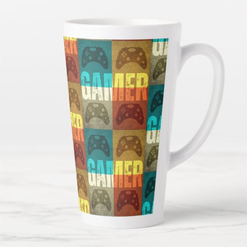 GAMER VINTAGE VIDEO GAME CONTROLLER   LATTE MUG