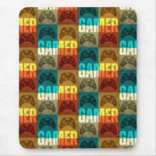GAMER VINTAGE VIDEO GAME CONTROLLER MOUSE PAD