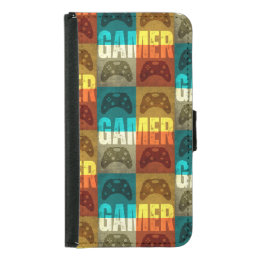 GAMER VINTAGE VIDEO GAME CONTROLLER   SAMSUNG GALAXY S5 WALLET CASE
