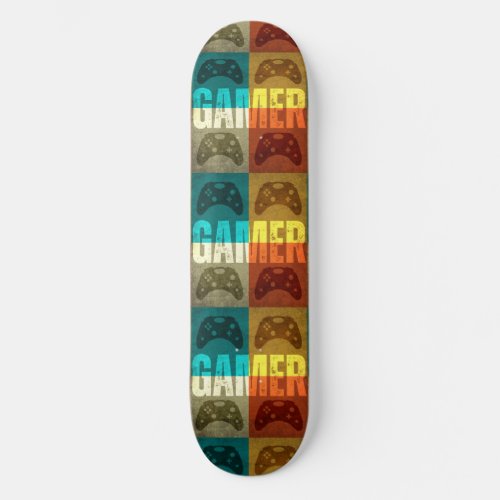 GAMER VINTAGE VIDEO GAME CONTROLLER SKATEBOARD