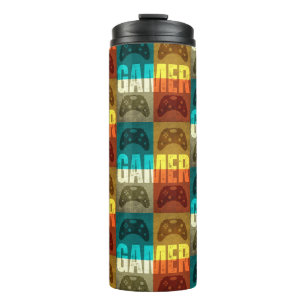 GAMER VINTAGE VIDEO GAME CONTROLLER THERMAL TUMBLER