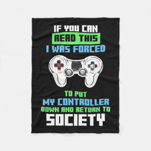 Gamer Was Forced To Cotroll Game Fleece Blanket