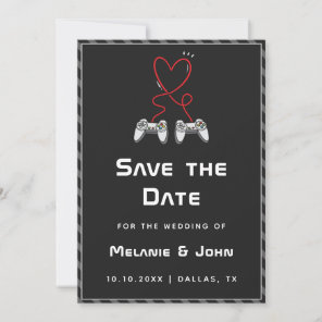 Gamer Wedding Geek Love Romantic Player 1 2 Funny  Save The Date
