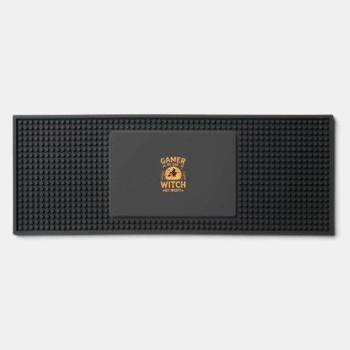 Gamer Witch Halloween Gaming Design Bar Mat