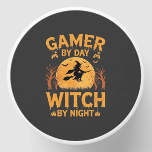 Gamer Witch Halloween Gaming Design Mini Candle Favors