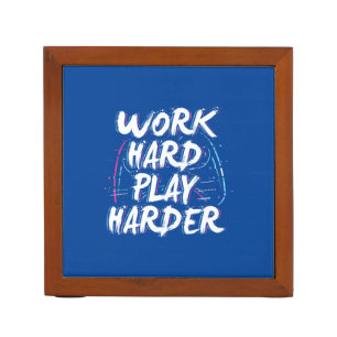 Gamer Word Hard Play Harder Desk Organizer