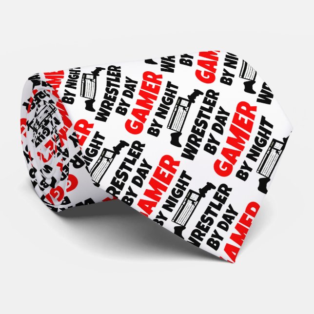 Gamer Wrestler Neck Tie (Rolled)